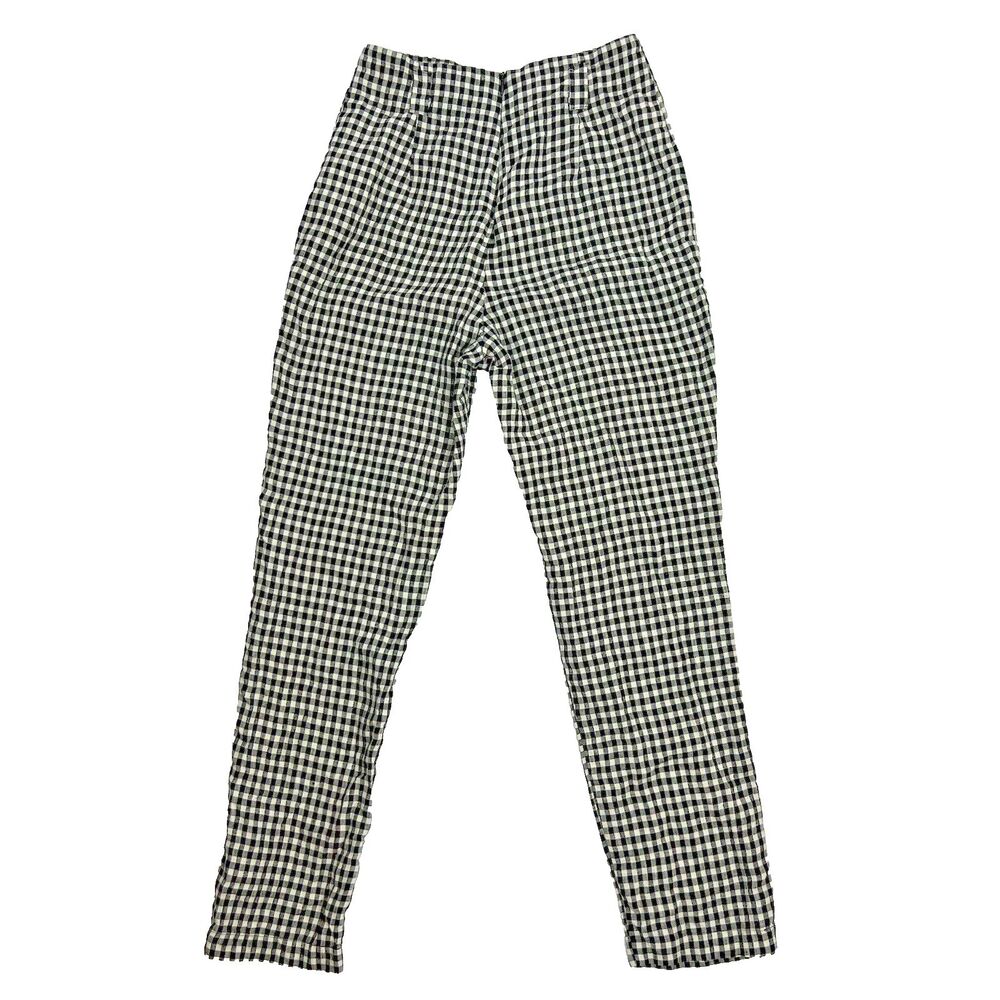 Reformation Saldana Two Piece Set Size 2 Linen Black White Gingham Crop Top Pant - Picture 12 of 16